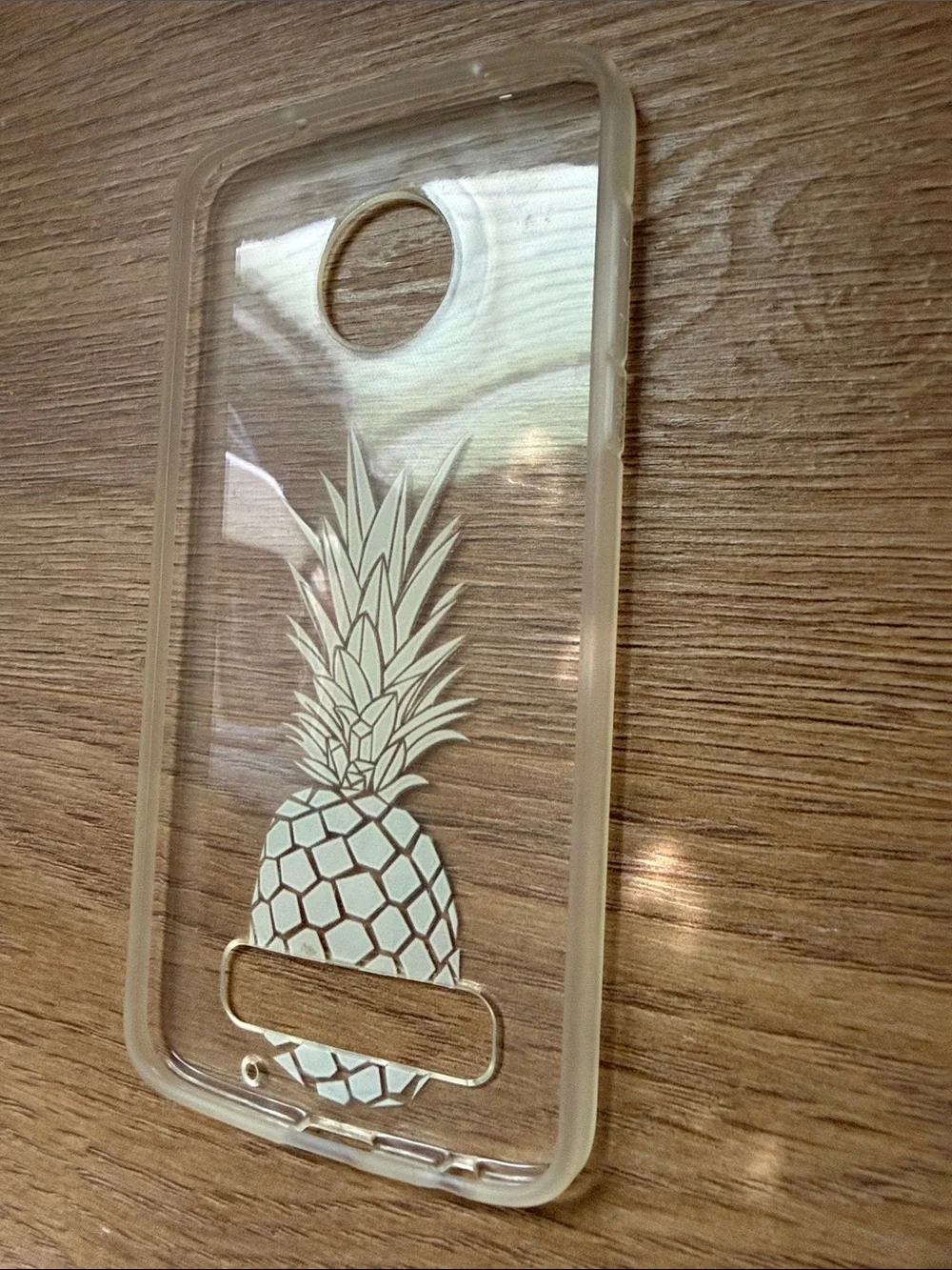 Clear Pineapple Glitter Phone Case in Gold and Multicolor